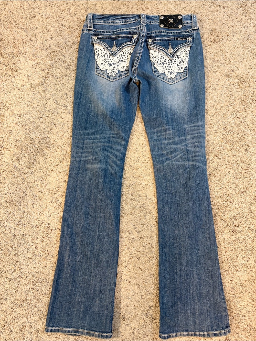 Miss Me Women's Medium Blue Boot Cut Jeans Waist 30 EUC